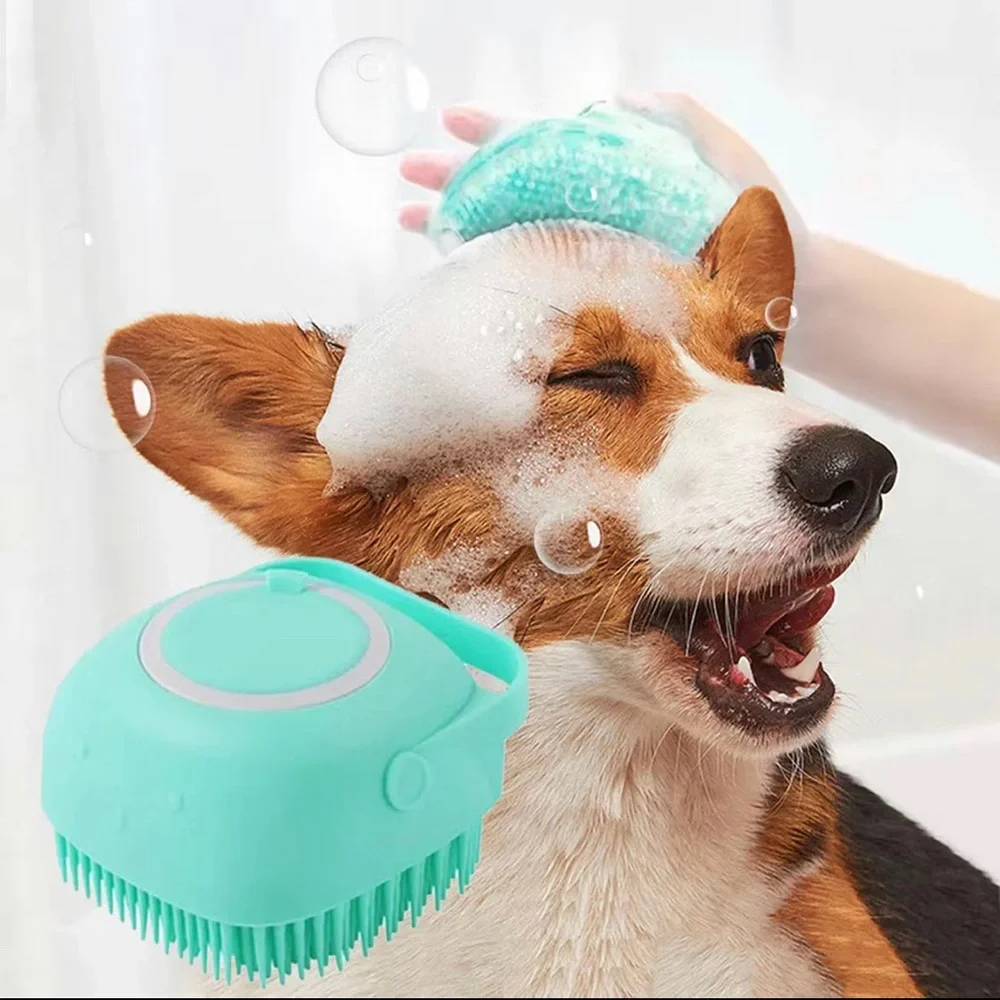 Cat & Dog Bath Shampoo Brush Soft Silicone - Brush Fur Grooming & Cleaning Brush